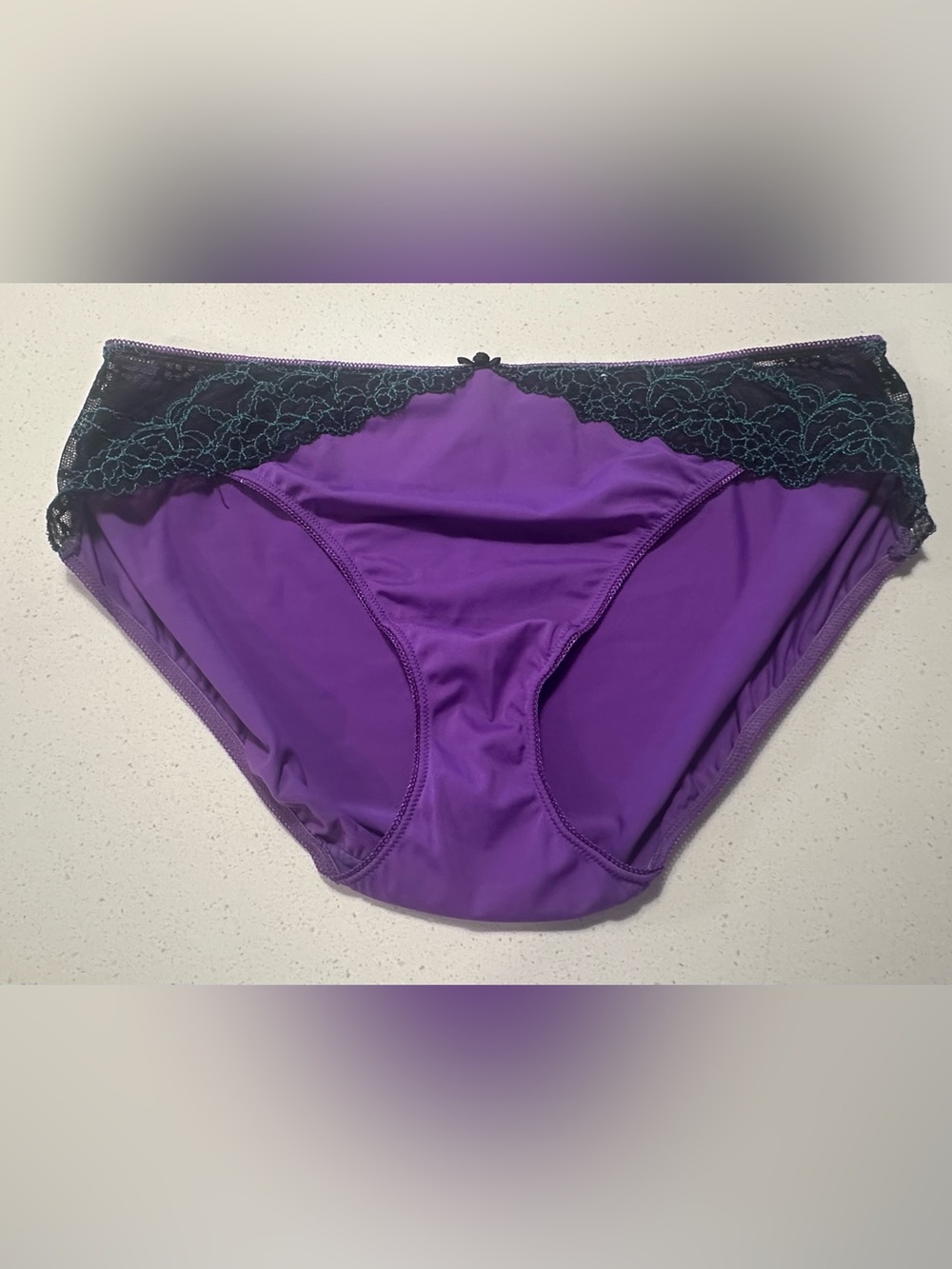 Purple Lace-Trim Bikini Briefs - Women Intimates Cacique 22/24